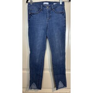 Sofia‎ Skinny Ankle raw hem womens jeans sz 2 stretch